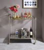 ACME Cirro Serving Cart in Antique Mirror & Wire Brass AC00160