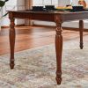 67.3" Dining Room Kitchen Table for 6 People, Traditional Rectangular Solid Wood Dinner Table with 2 Drawers, Cherry Walnut