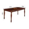67.3" Dining Room Kitchen Table for 6 People, Traditional Rectangular Solid Wood Dinner Table with 2 Drawers, Cherry Walnut